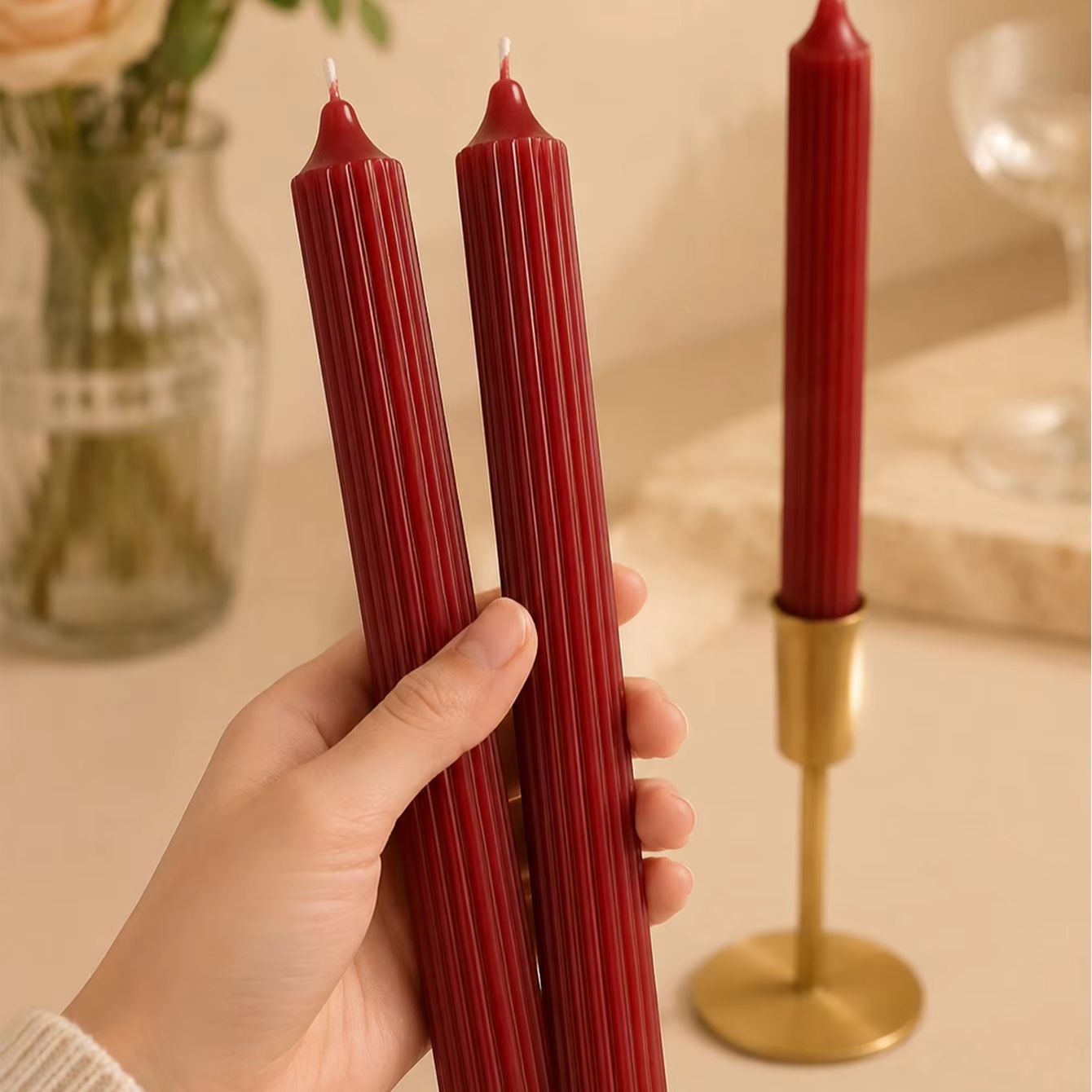 Ensemble de 4 bougies d'aromat - Home Fragrance Red Wine avis et prix